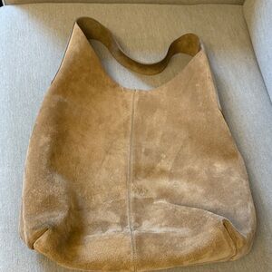 Banana Republic Slouchy Vida Tote Bag in Taupe Suede
